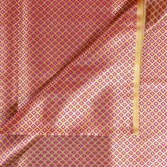 Purple Colour Satin Brocade Fabric