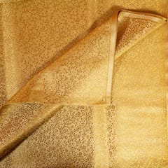 Gold Colour Satin Brocade Fabric