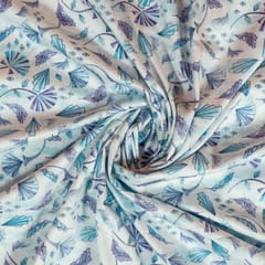 Multi Colour Poplin Lycra Printed Fabric