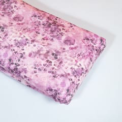 Pink Colour Poplin Lycra Printed Fabric
