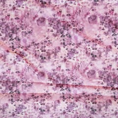Pink Colour Poplin Lycra Printed Fabric