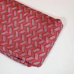 Grey Color Dola Silk Digital Printed Fabric