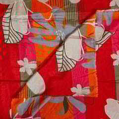 Multi Colour Dola Silk Digital Printed Fabric