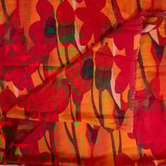 Multi Color Dola Silk Digital Printed Fabric