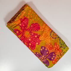 Mehendi Green Color Dola Silk Digital Printed Fabric