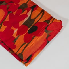 Multi Color Dola Silk Digital Printed Fabric