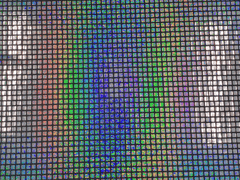 Silver Square Disco Foil Polyester Fabric