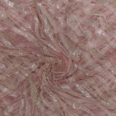 Net Hand Embroidered Fabric