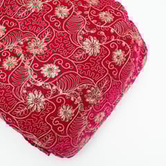 Rani Colour Velvet Embroidered Fabric