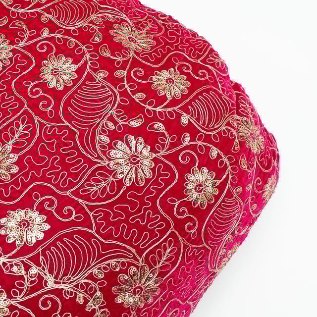 Rani Colour Velvet Embroidered Fabric