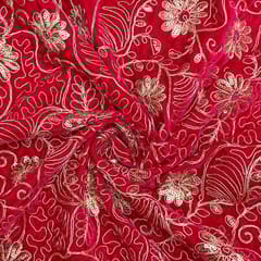 Rani Colour Velvet Embroidered Fabric