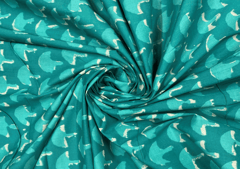 Printed Cotton Cambric Rama Green Floral