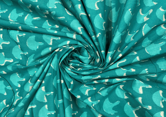 Printed Cotton Cambric Rama Green Floral