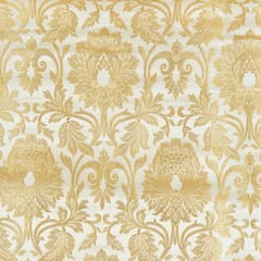 White Colour Brocade Fabric