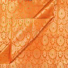 Orange Colour Brocade Fabric