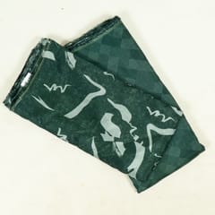 (5 mtr) Green Colour Uppada Silk Digital Printed Fabric Set