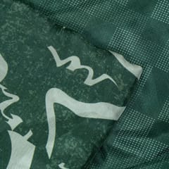 (5 mtr) Green Colour Uppada Silk Digital Printed Fabric Set