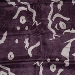 Wine Color Uppada Silk Digital Printed Fabric