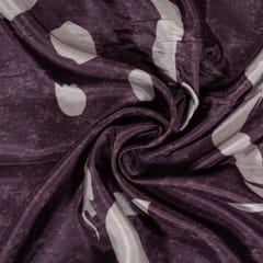 Wine Color Uppada Silk Digital Printed Fabric