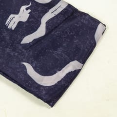 Purple Colour Uppada Silk Digital Printed Fabric