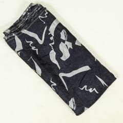 Black Colour Uppada Silk Digital Printed Fabric