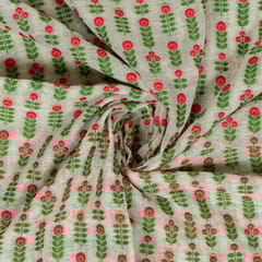 Multi Colour Chanderi Jacquard Fabric