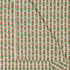 Multi Colour Chanderi Jacquard Fabric