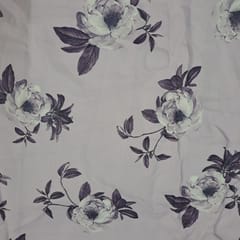 Lavender Color Semi Pashmina Printed Fabric