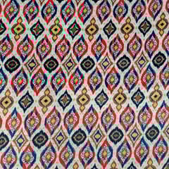 Multi Color Printed Velvet Fabric