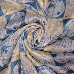 Multi Color Satin Printed Fabric