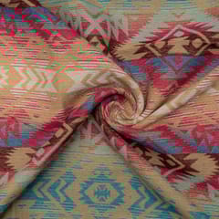 Multi Colour Cotton Jacquard Fabric