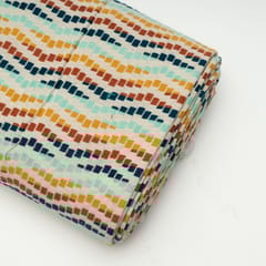 Multi Colour Cotton Jacquard Fabric