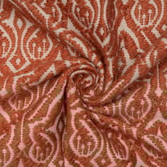 Rust Color Cotton Acrylic Fabric