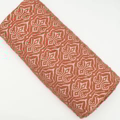 Rust Color Cotton Acrylic Fabric