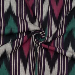 Multi Colour Cotton Ikat Fabric