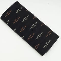 Black Color Cotton Ikat Fabric