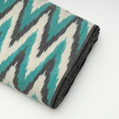 Multi Color Cotton Ikat Fabric