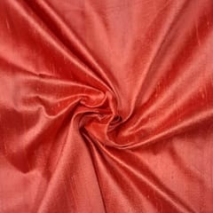 Coral Color 70 Gm Raw Silk Fabric
