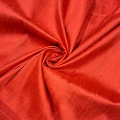Red Color 70 Gm Raw Silk Fabric
