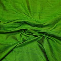 Parrot Green Color 70 Gm Raw Silk Fabric