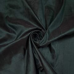 Dark Green Color 100 Gm Raw Silk Fabric