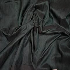 Dark Green Color 100 Gm Raw Silk Fabric