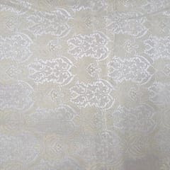 Cream Color Semi Brocade Fabric