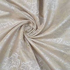 Cream Color Semi Brocade Fabric