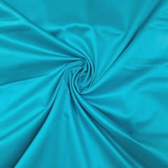 Teal Blue Color Glace Cotton Fabric