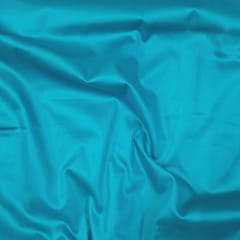 Teal Blue Color Glace Cotton Fabric