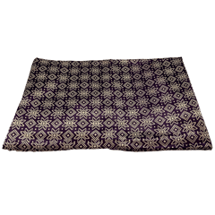 Purple With Cream Patola Printed Mashru Silk Fabric