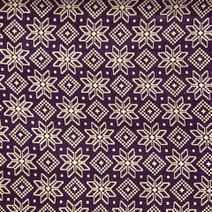 Purple With Cream Patola Printed Mashru Silk Fabric