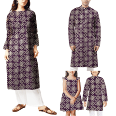 Purple With Cream Patola Printed Mashru Silk Fabric