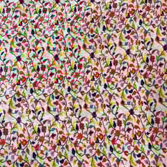 Multi Color Pure Velvet Printed Fabric